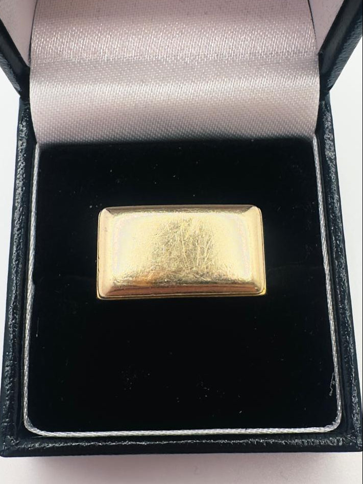 18ct, Gold Signet Ring, Size S 1/2, 13.66g
