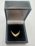 9ct, Gold Wishbone Ring, Size N, 1.78g