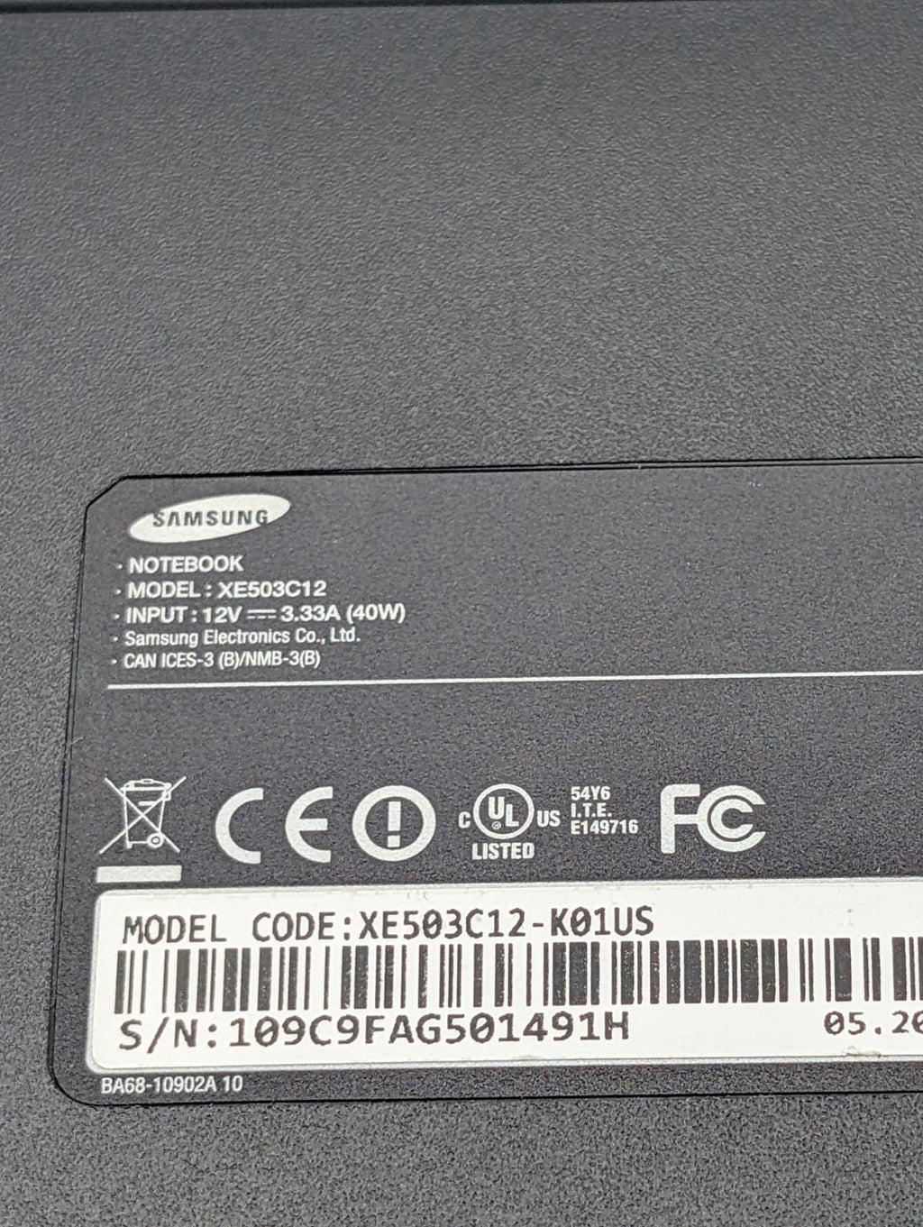 Samsung Notebook XE503C12 Laptop, Grade B