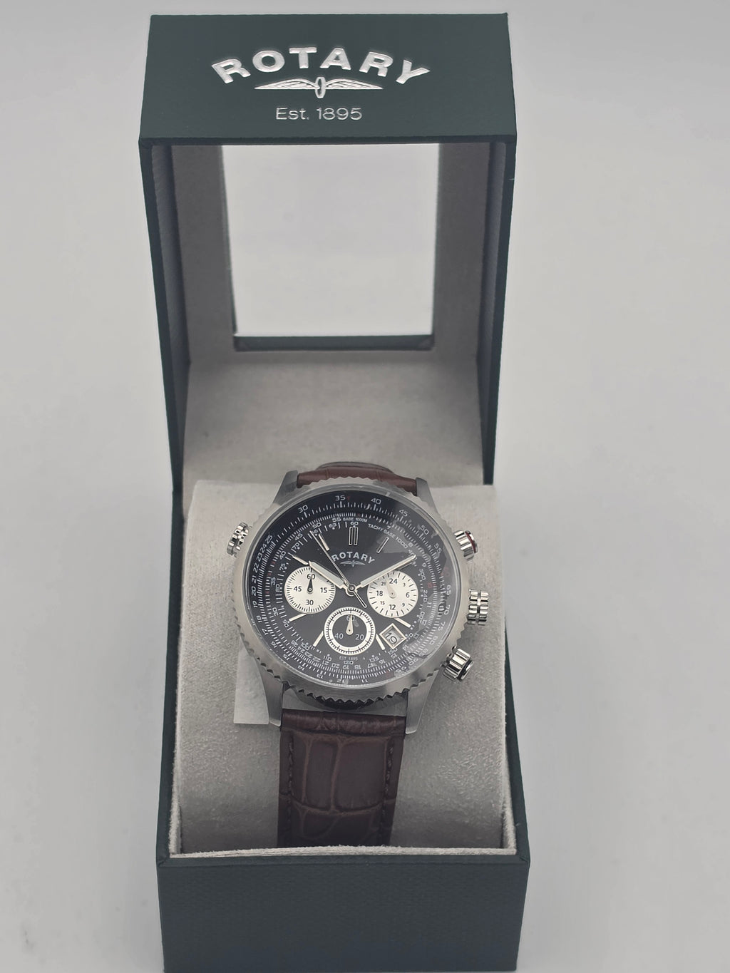 Rotary Pilot Chronograph GS00100/04, Silver, Grade A