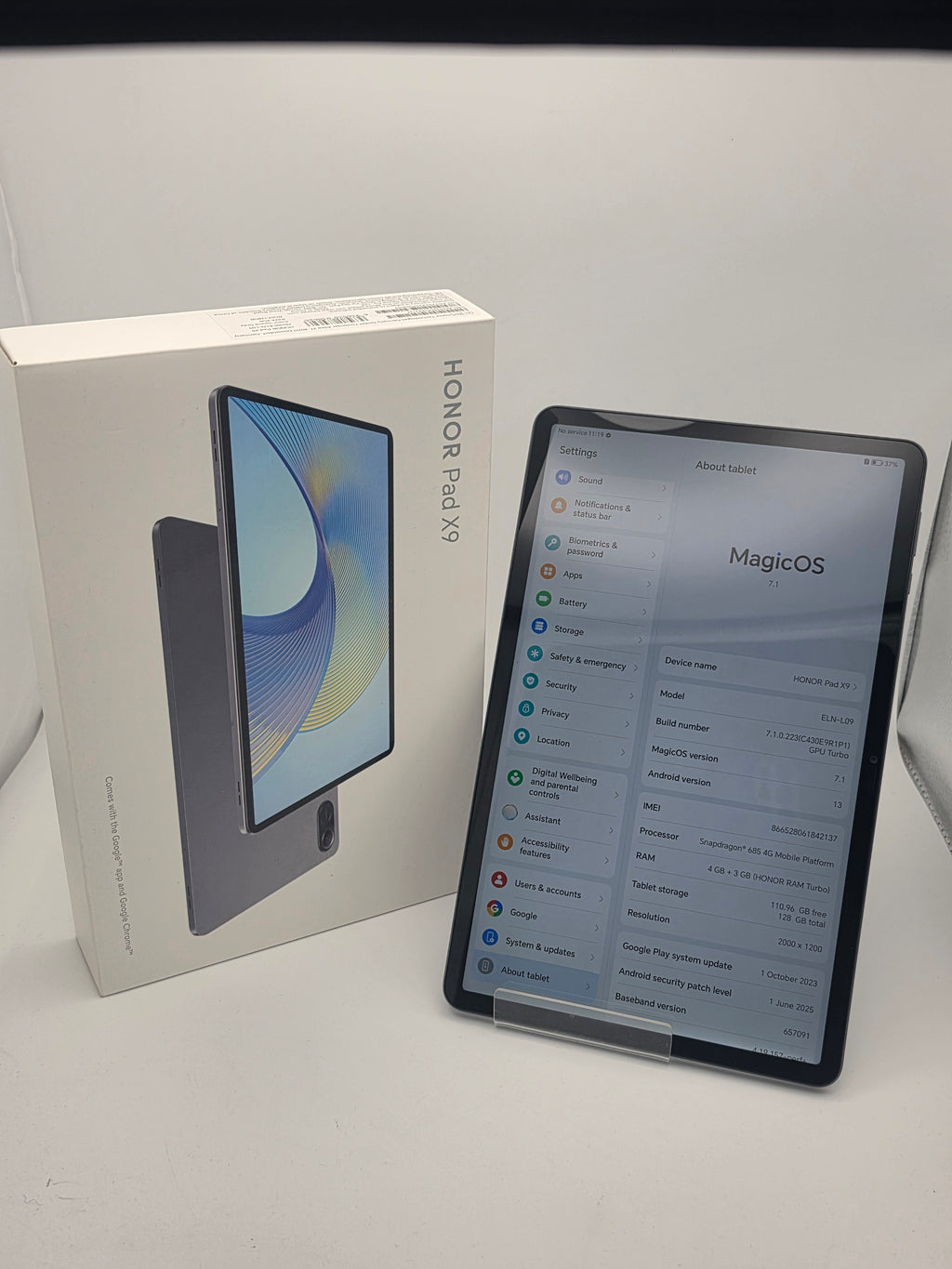 Honor Pad X9 Tablet 128GB, Silver, Grade A