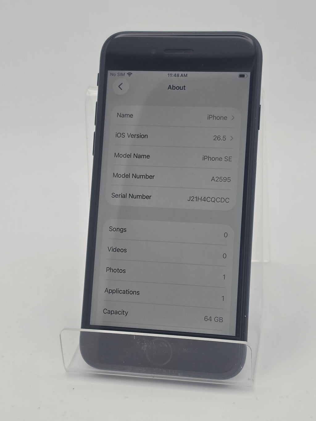 Apple iPhone SE (3rd gen) 64GB Midnight, Grade B