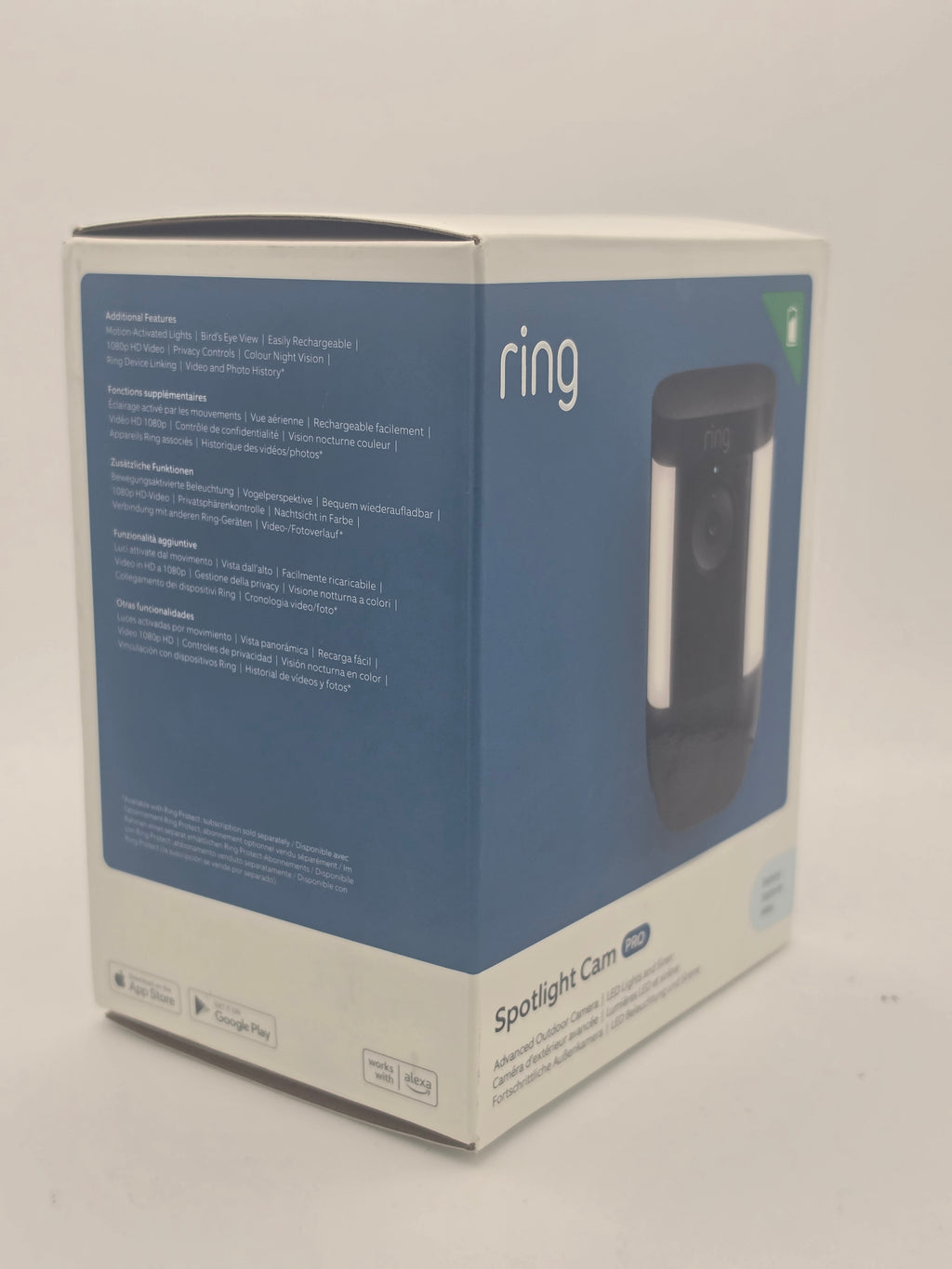 Ring Spotlight Outdoor Pro Camera, Black, Grade A