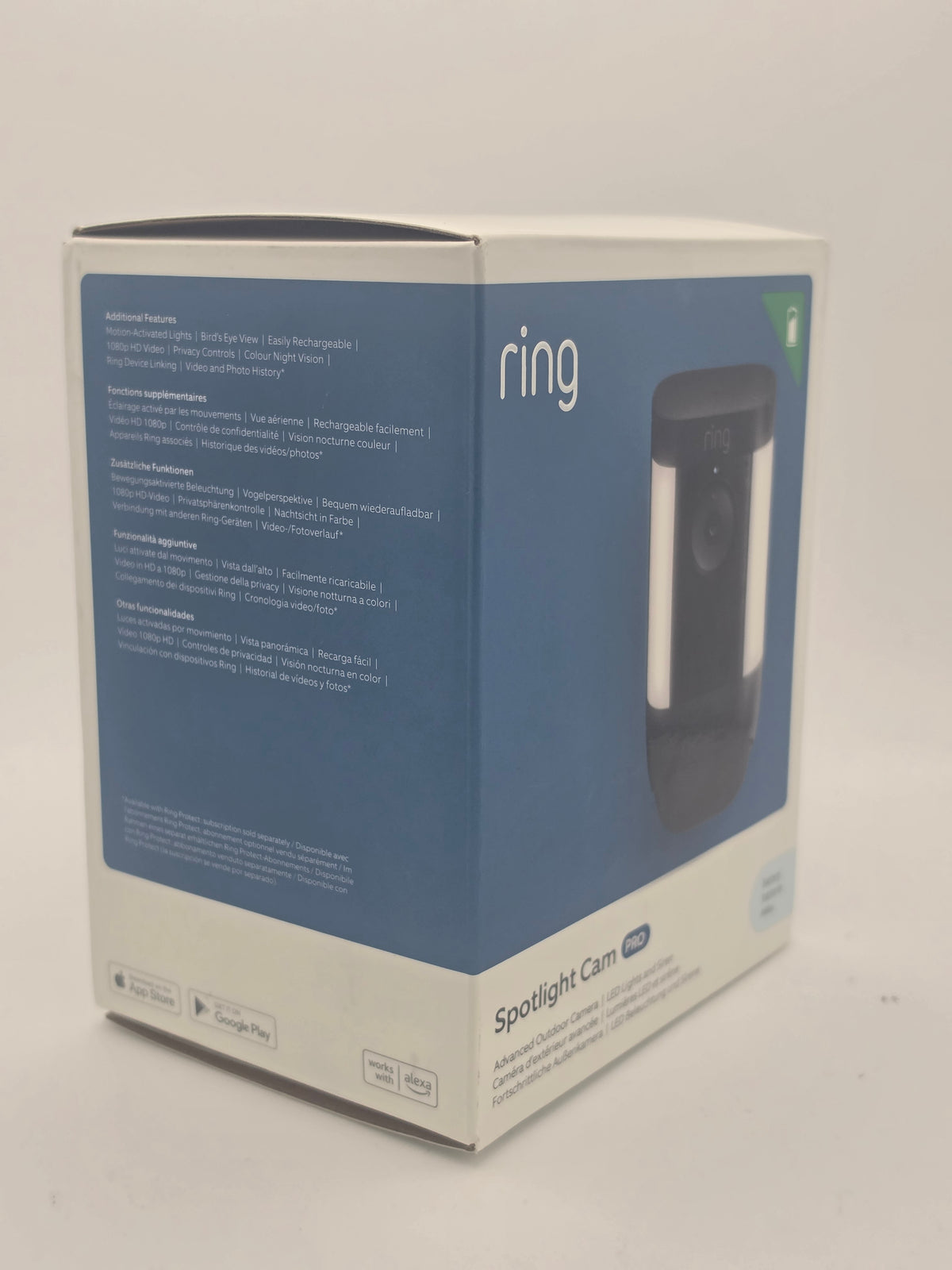 Ring Spotlight Outdoor Pro Camera, Black, Grade A