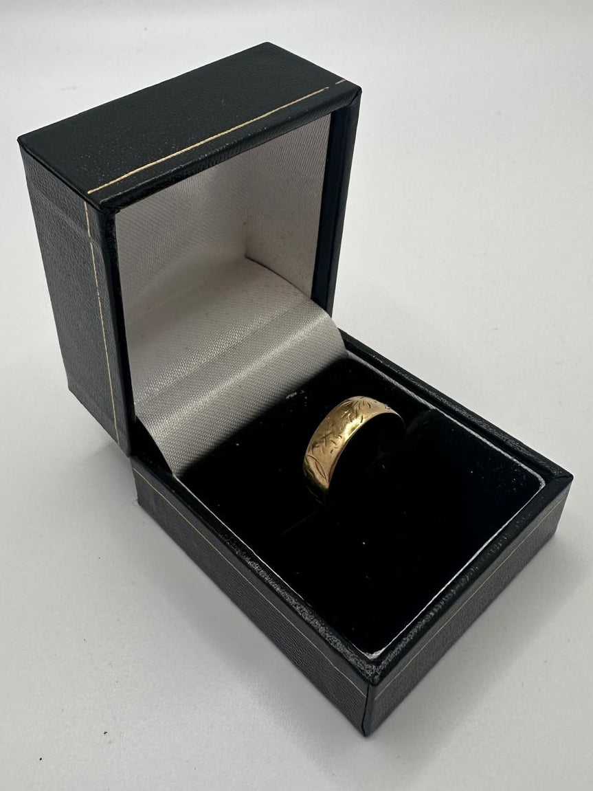 9ct, Gold, Wedding Band, 2.2g, Size O