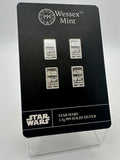 Wessex Mint 4x2.5g Silver Star Wars Bars