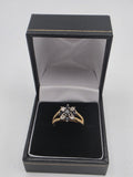 18ct Gold Cluster Ring, Size R, 4.38G