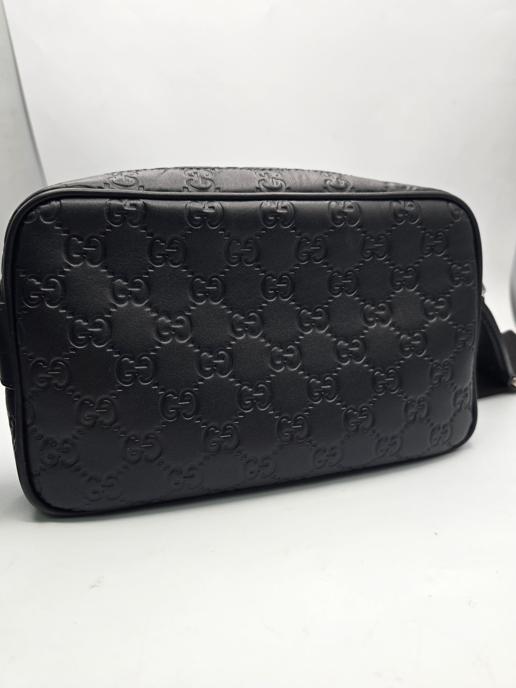 Gucci GG Emblem Small Crossbody Bag Black, Grade B