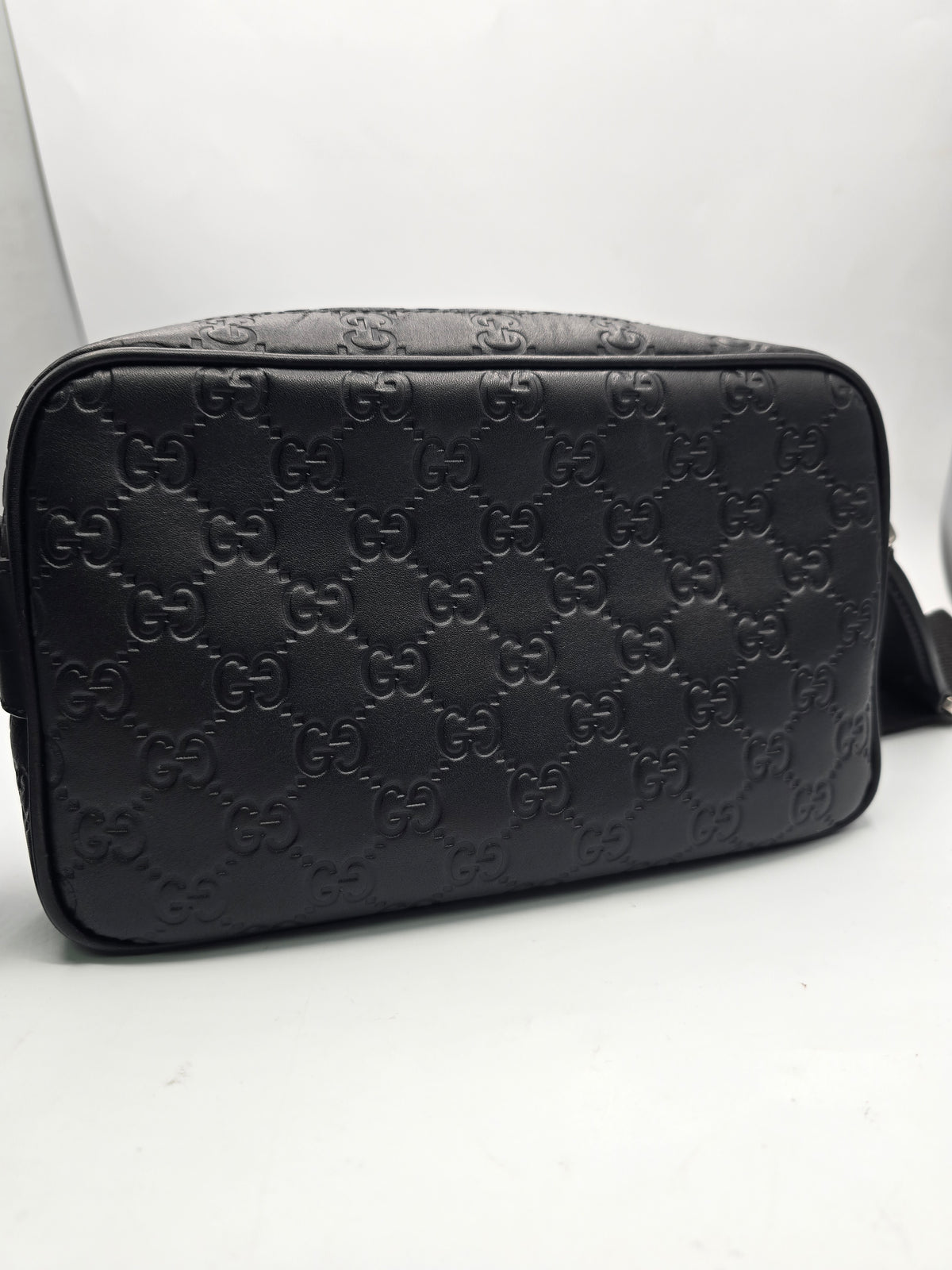 Gucci GG Emblem Small Crossbody Bag Black, Grade B