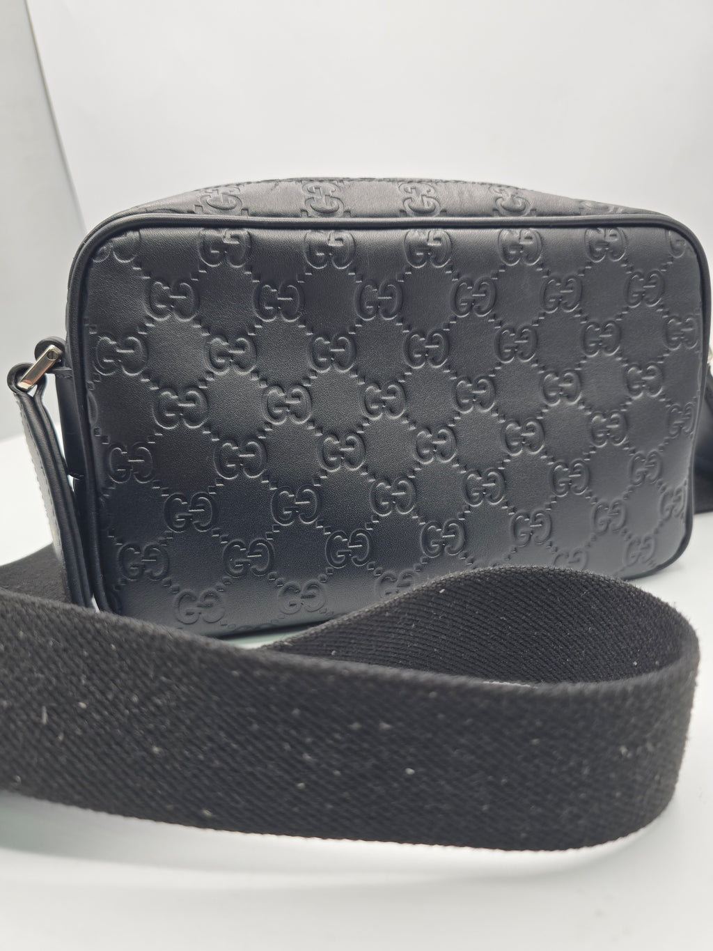 Gucci GG Emblem Small Crossbody Bag Black, Grade B