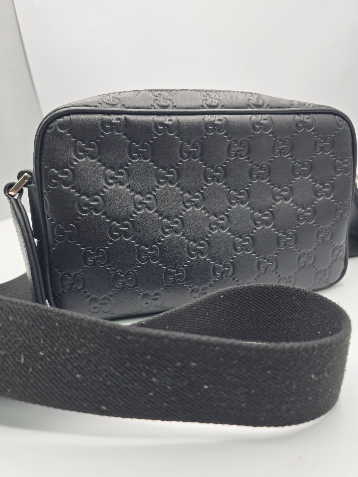 Gucci GG Emblem Small Crossbody Bag Black, Grade B