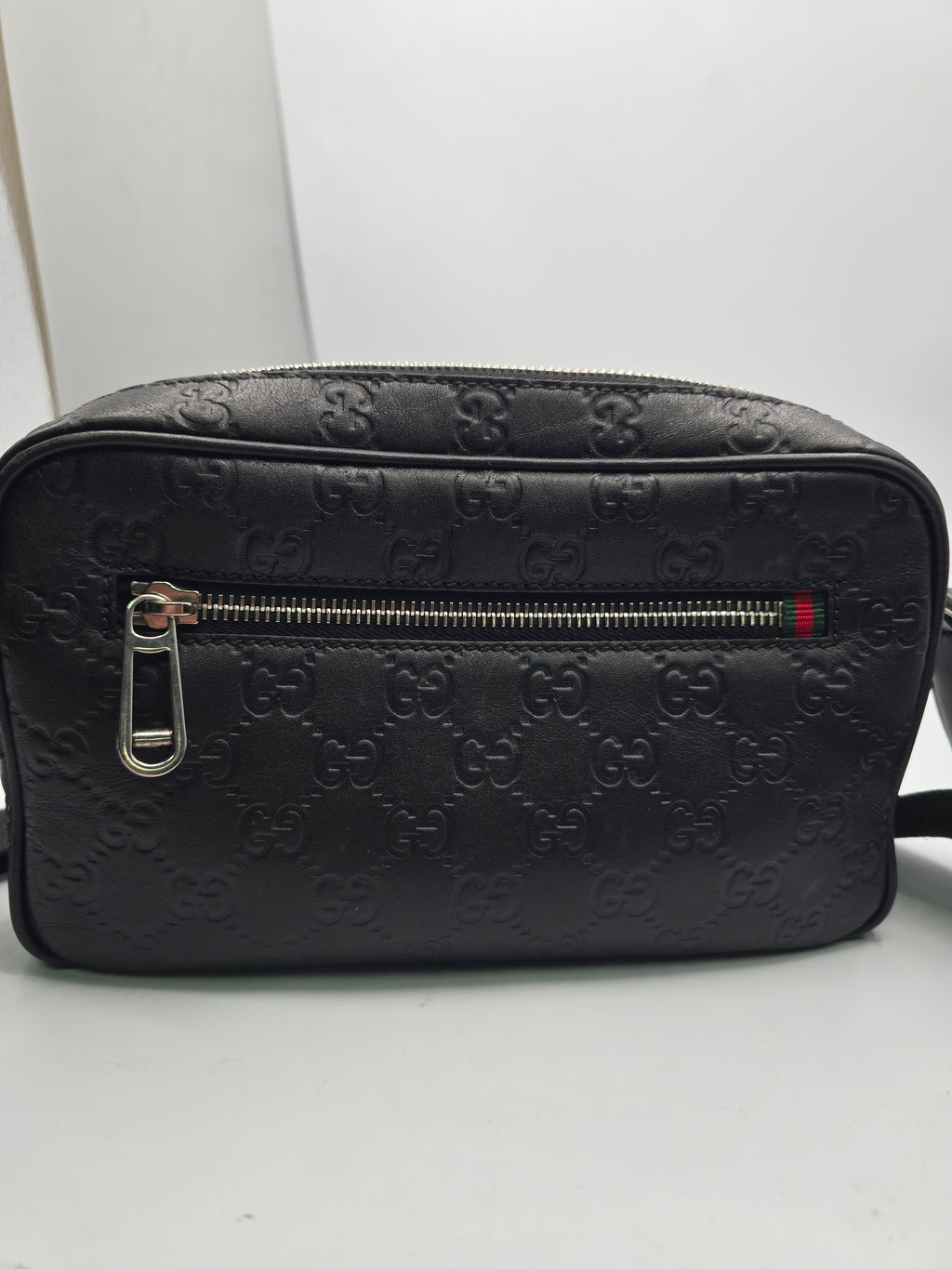 Gucci GG Emblem Small Crossbody Bag Black, Grade B