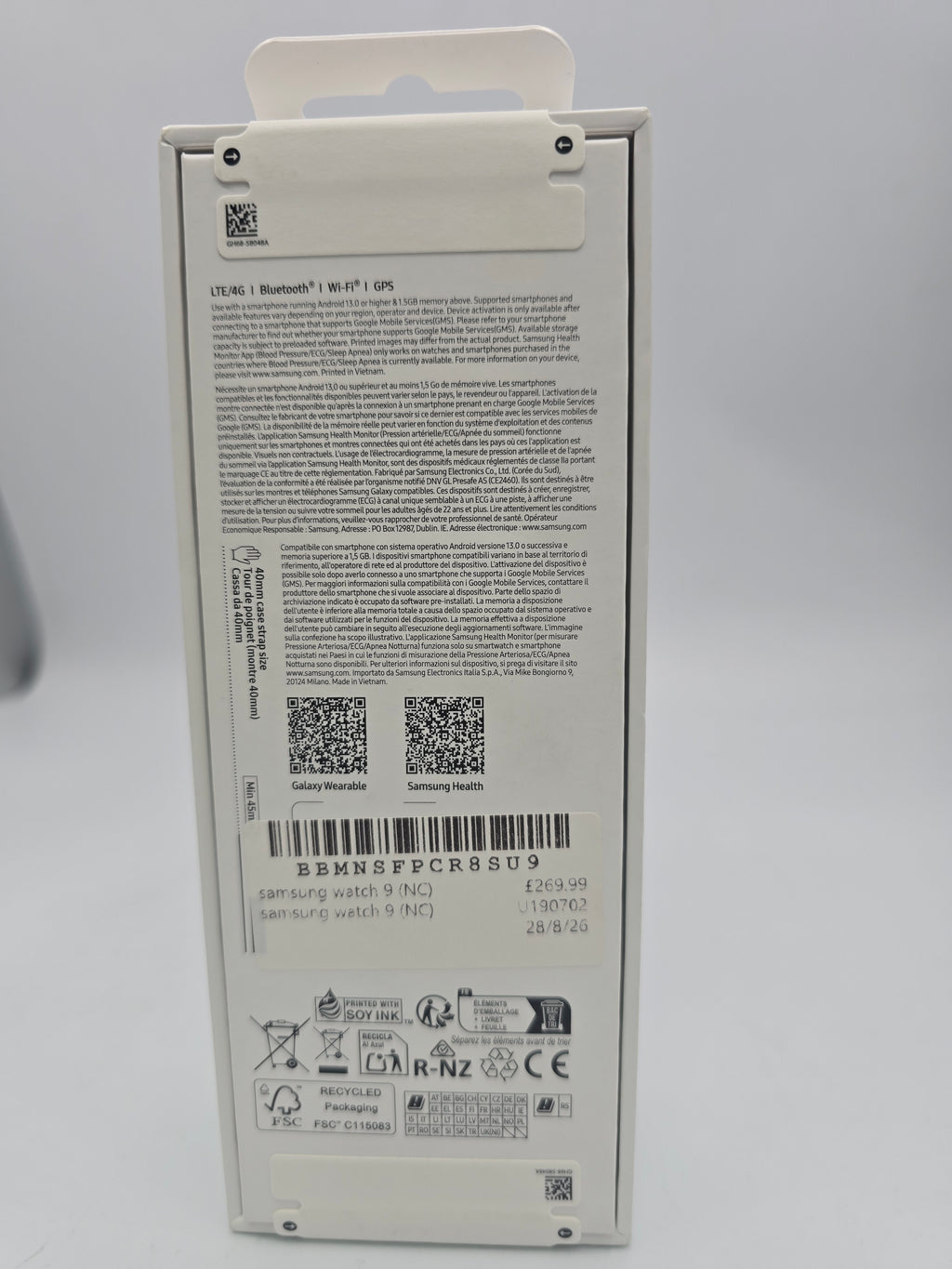 Samsung Galaxy Watch 9 40mm Graphite, Grade A