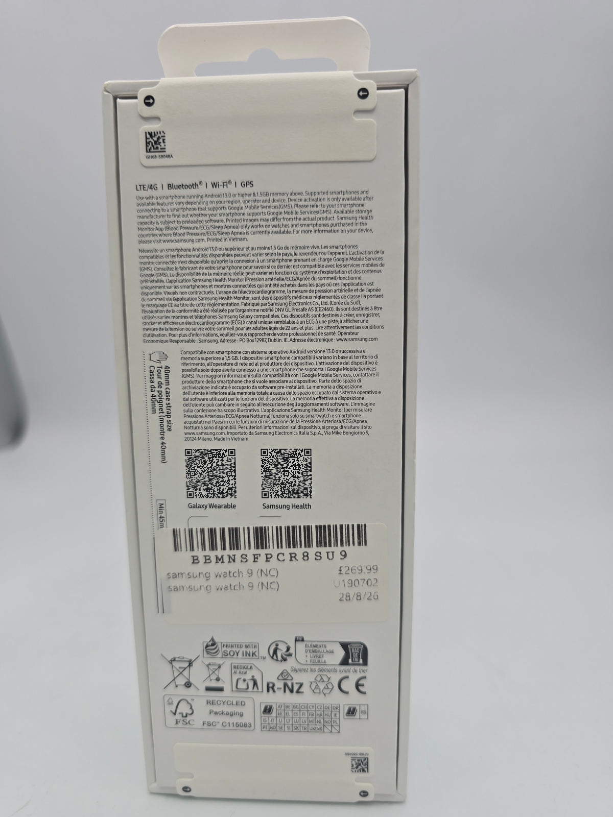 Samsung Galaxy Watch 9 40mm Graphite, Grade A