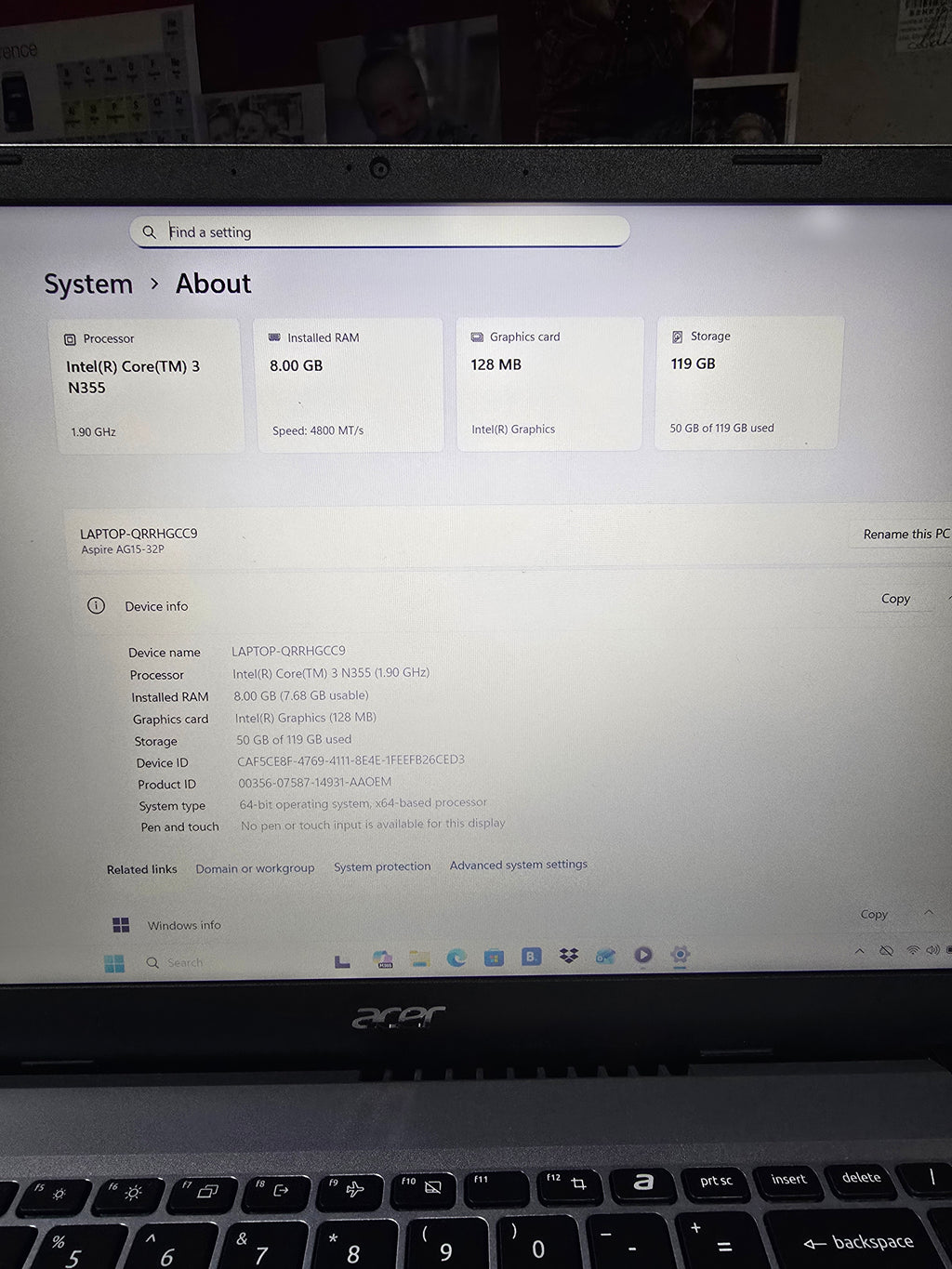 Acer Aspire AG15 32P Silver, Grade B