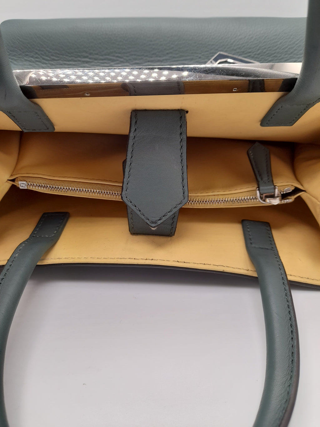 Fendi Petite 2 Jours Tote Bag, Green, Grade B