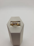 18ct,3.6g,Size L 1/2,3 Stone Gold Ring