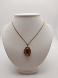 9ct 'Celtic' Locket With 14ct Gold Chain ,9.2g