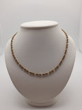 9ct,14.4g,Woven Byzantine Bar Link Style Gold Chain