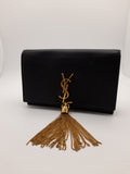 SAINT LAURENT Shoulder Bag Kate Tassel Chain Shoulder leather black Gold