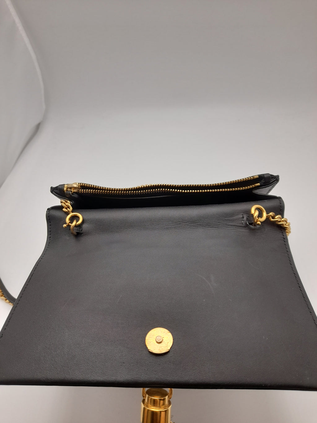 SAINT LAURENT Shoulder Bag Kate Tassel Chain Shoulder leather black Gold