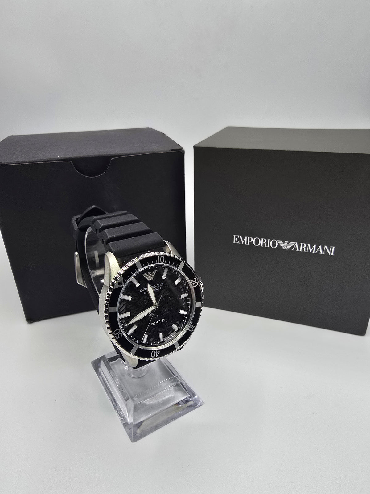 Armani Meccanico Automatic Watch Black, Grade A