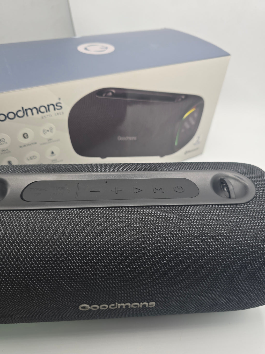 Goodmans Extra Bass Portable Speaker Black, Grade A