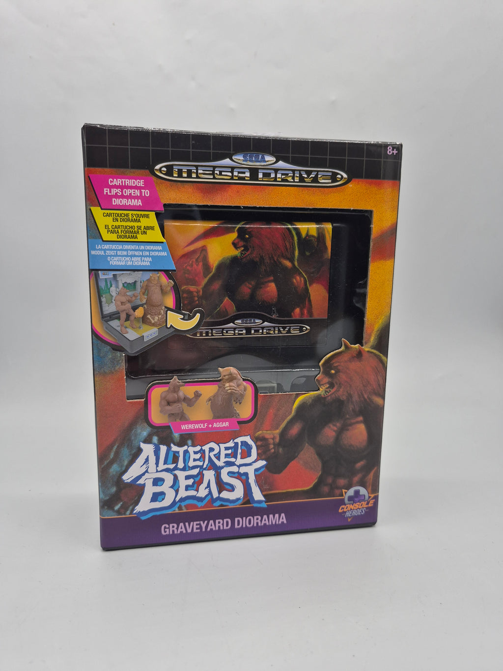 Sega mega drive super villain bundle with 4 dioramas Black, Grade - B