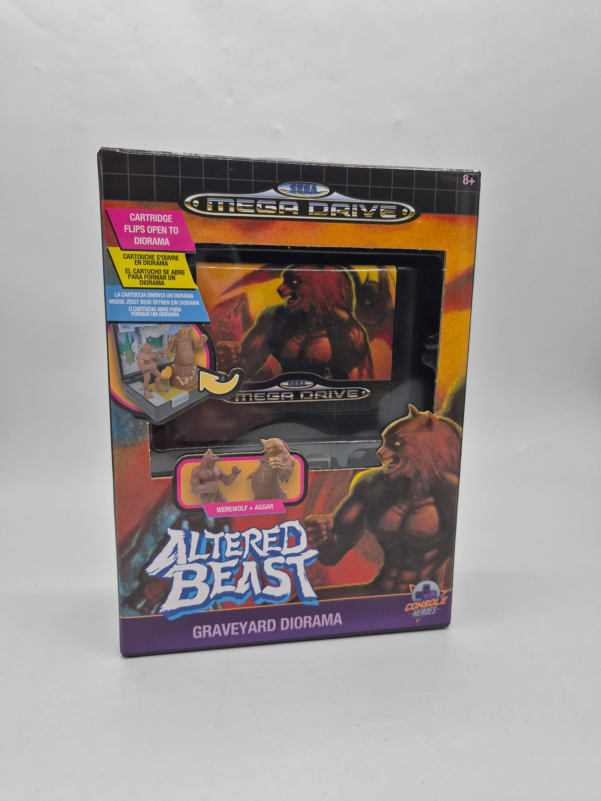 Sega mega drive super villain bundle with 4 dioramas Black, Grade - B