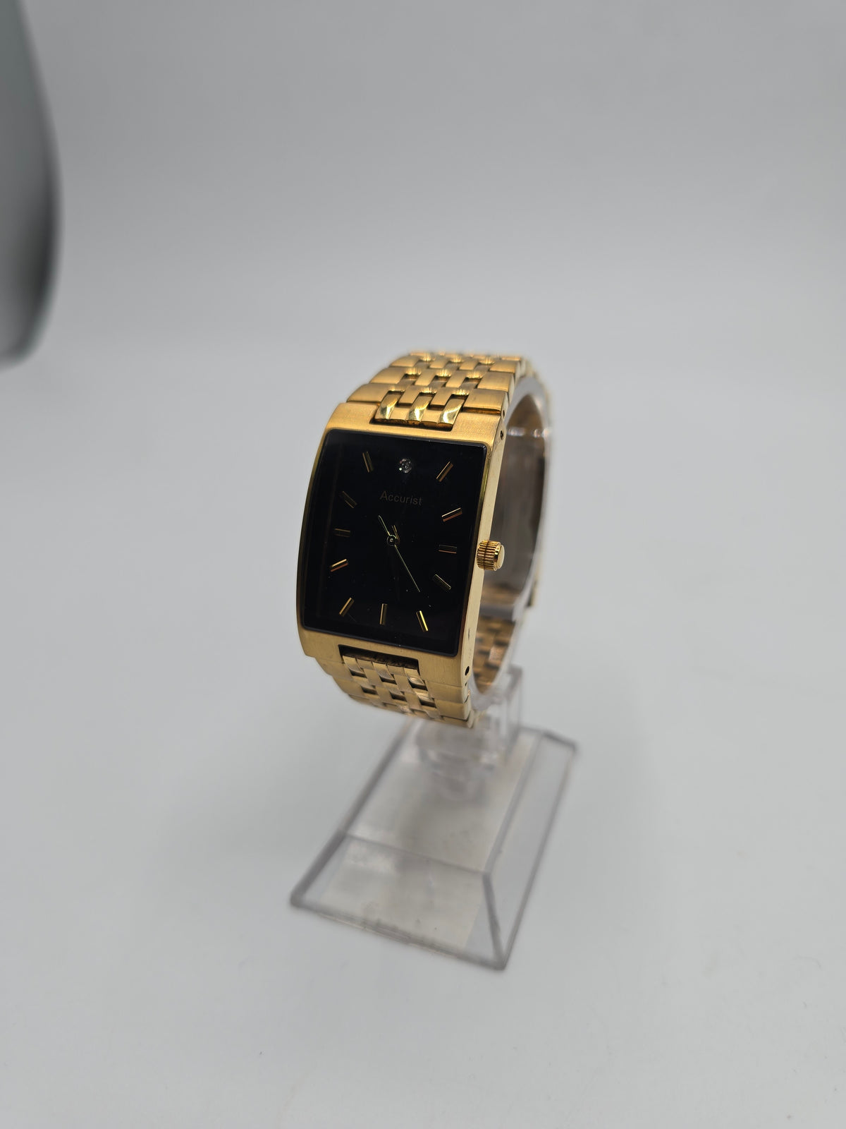 Accurist Classic Diamond Quartz Rectangular Watch, Grade B