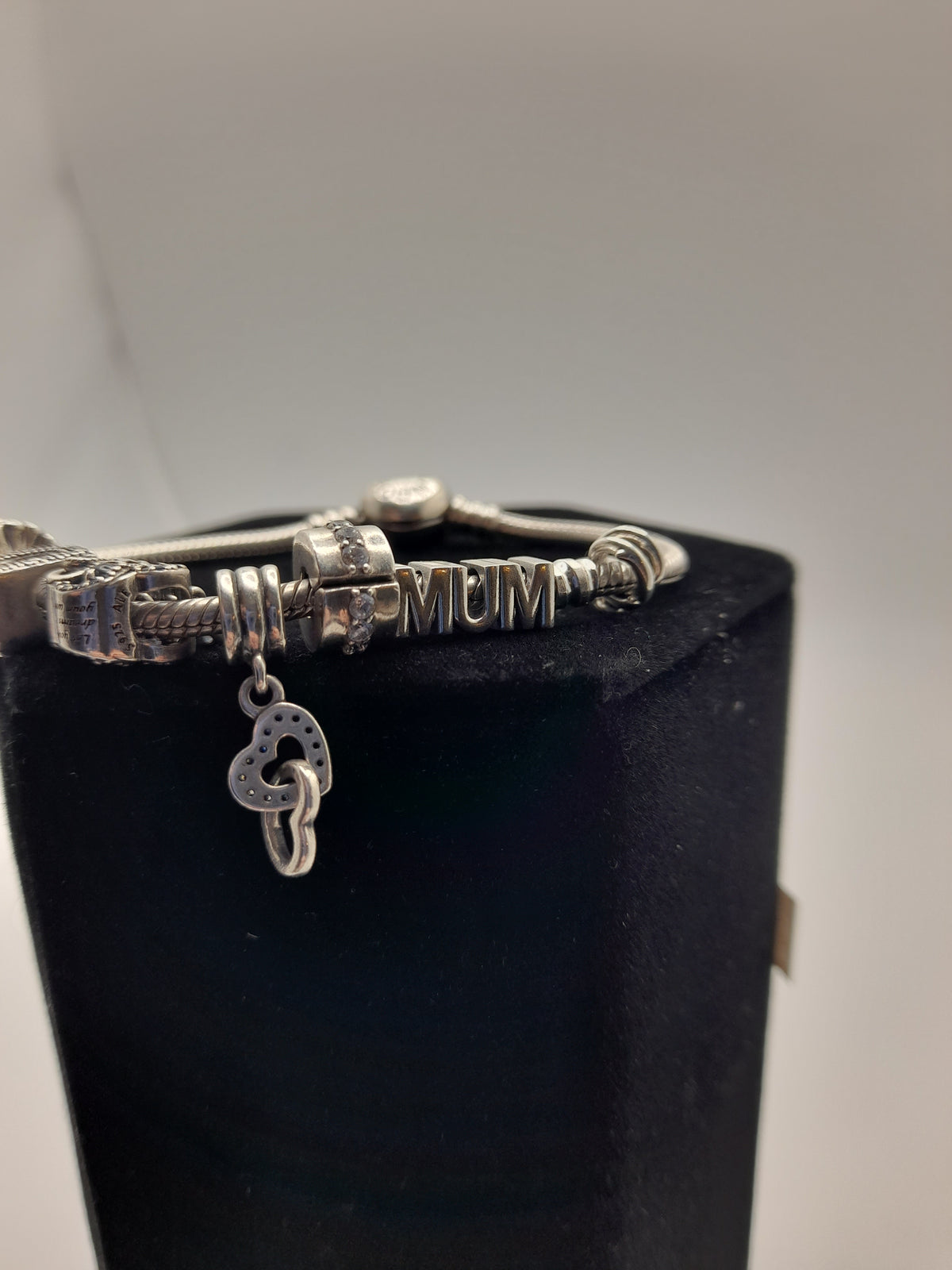 Pandora Charm Braclet With 8 Charms -Grade B