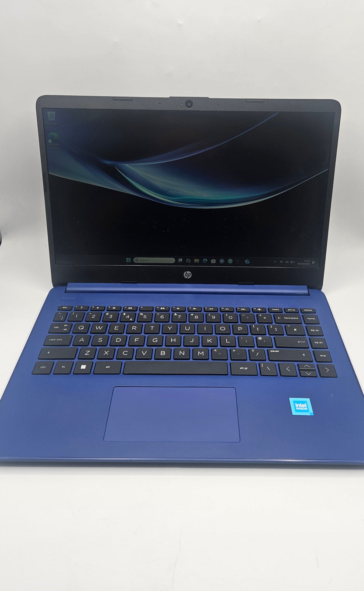 HP laptop 4GB RAM 64GB SSD Blue, Grade C