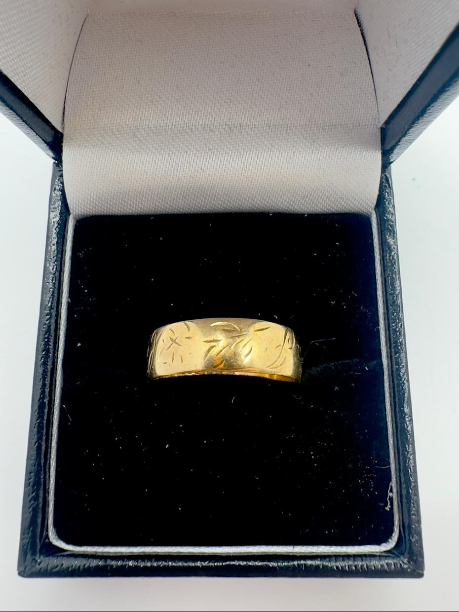 9ct, Gold, Wedding Band, 2.2g, Size O