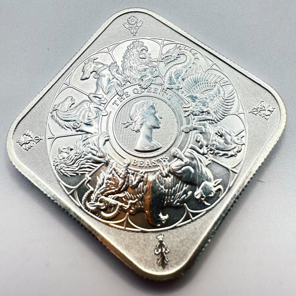 The Royal Mint Queens Beast 1oz .9999 Fine Silver Bar