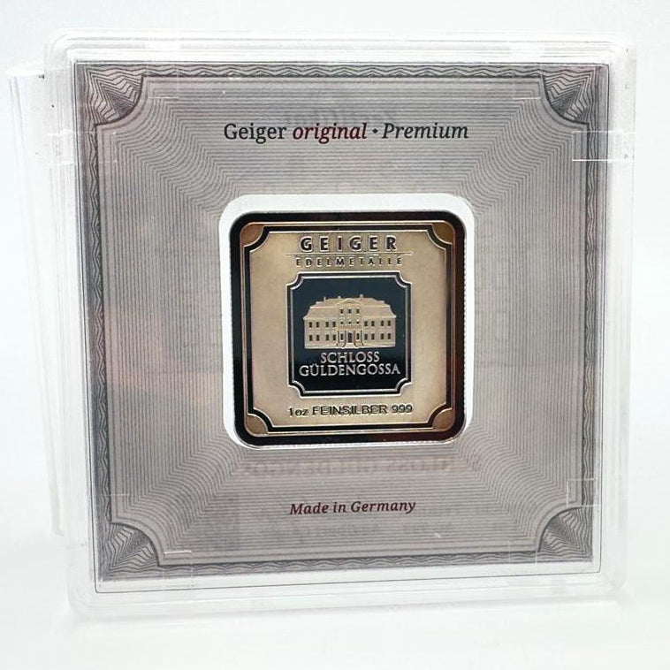 Geiger Original 1oz Fine Silver Bar - Schloss Güldengossa