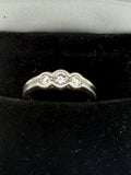 18ct White Gold Stone Set Ring, Size L, 2.90g