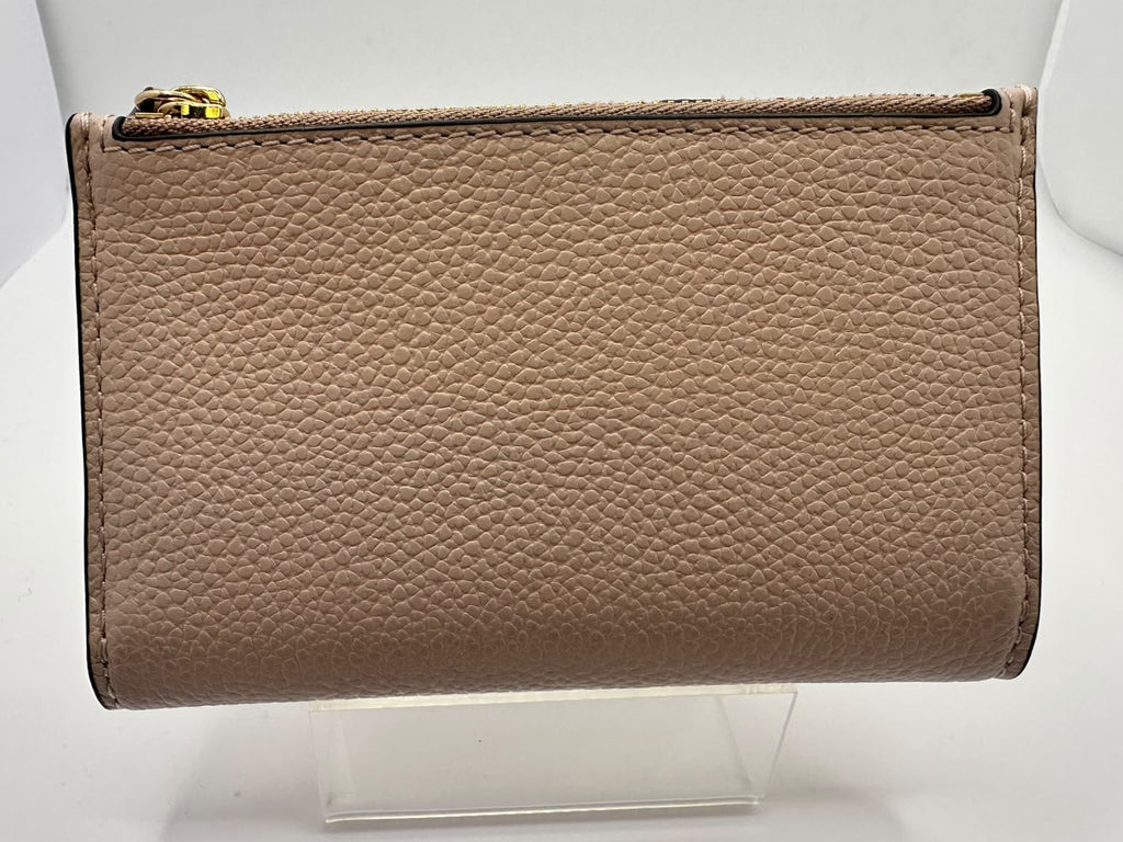Michael Kors Taupe Pebbled Compact Wallet, Grade A