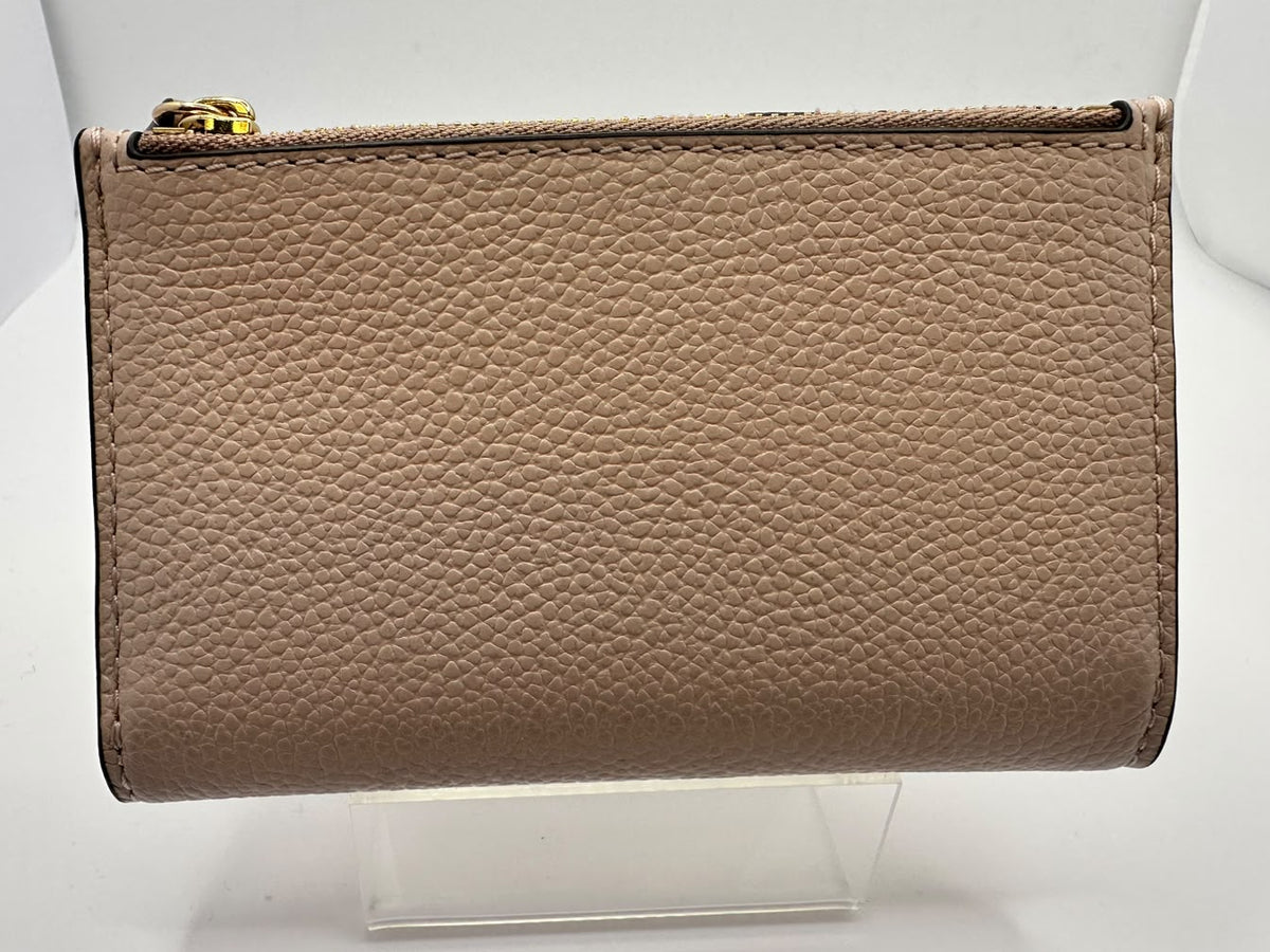 Michael Kors Taupe Pebbled Compact Wallet, Grade A