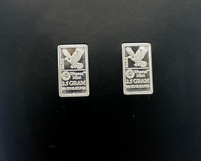 Wessex Mint 2x2.5g Silver Eagle Bars