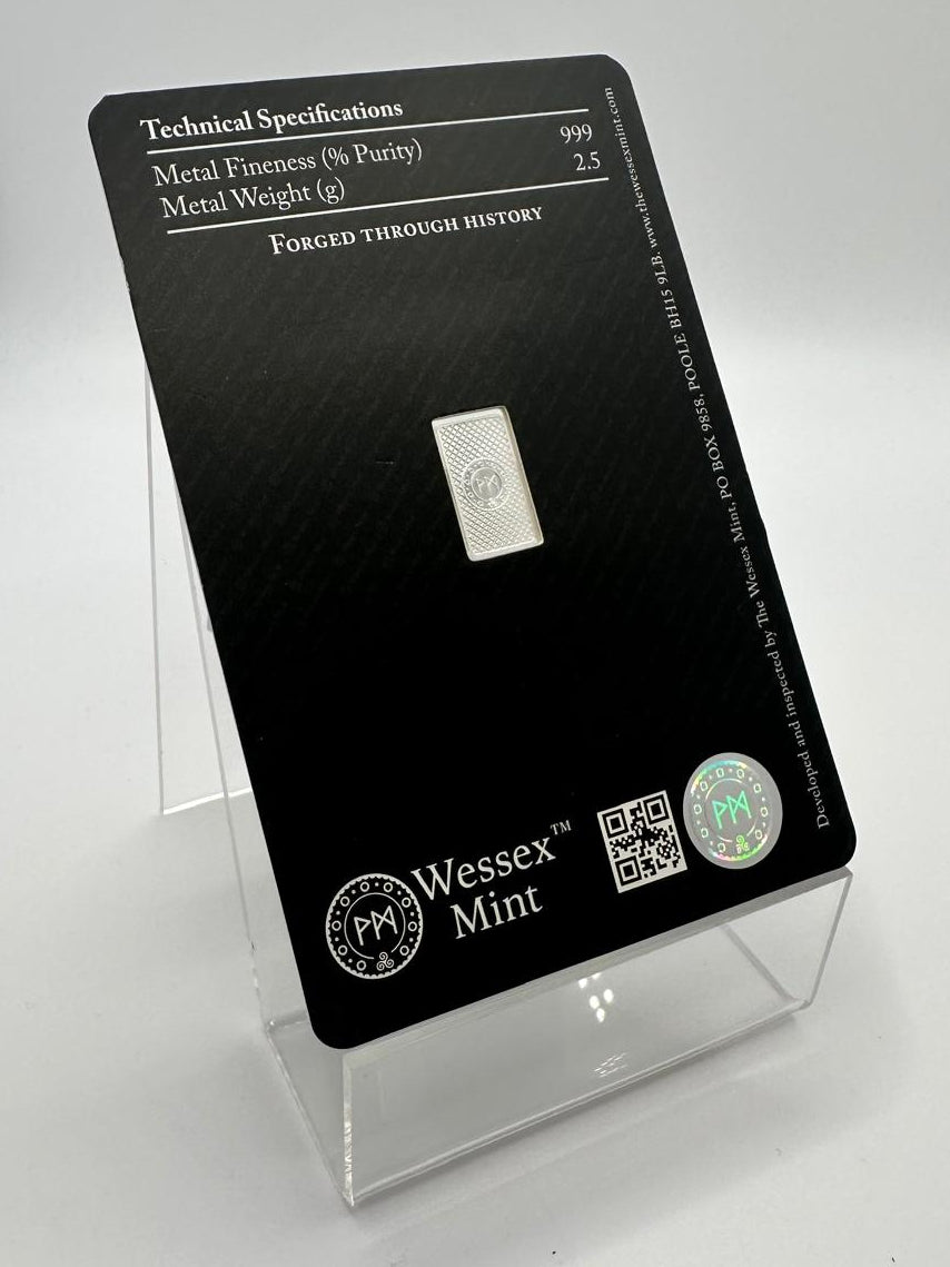 Wessex Mint, George and the Dragon, 2.5g, 999 Silver Bar