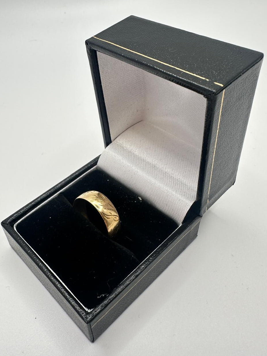 9ct, Gold, Wedding Band, 2.2g, Size O