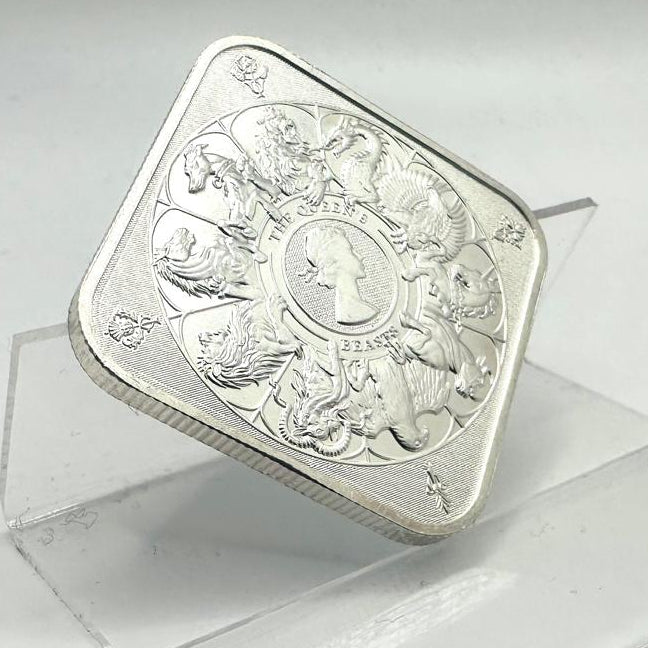 The Royal Mint Queens Beast 1oz .9999 Fine Silver Bar