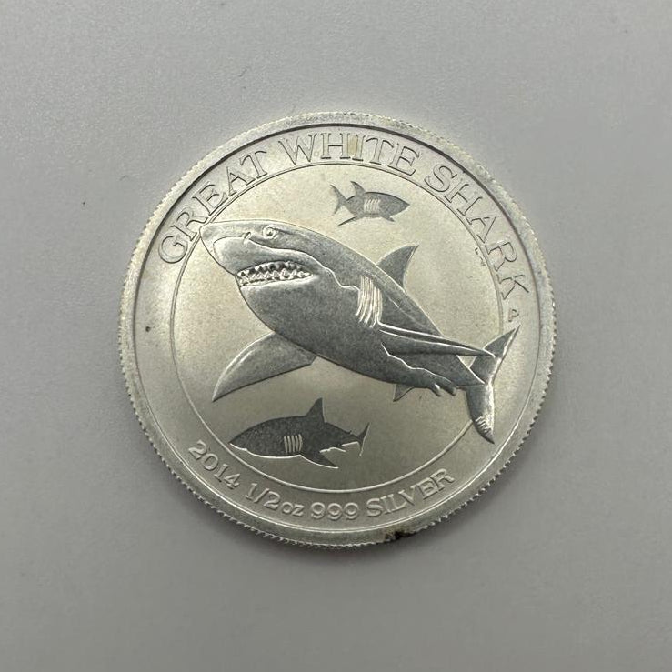 Australian Silver Coin, 15.90g, Great White Shark, Grade B