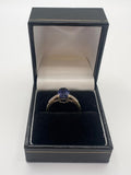 9ct Gold Ring, Blue Stone, 2.75g Size R