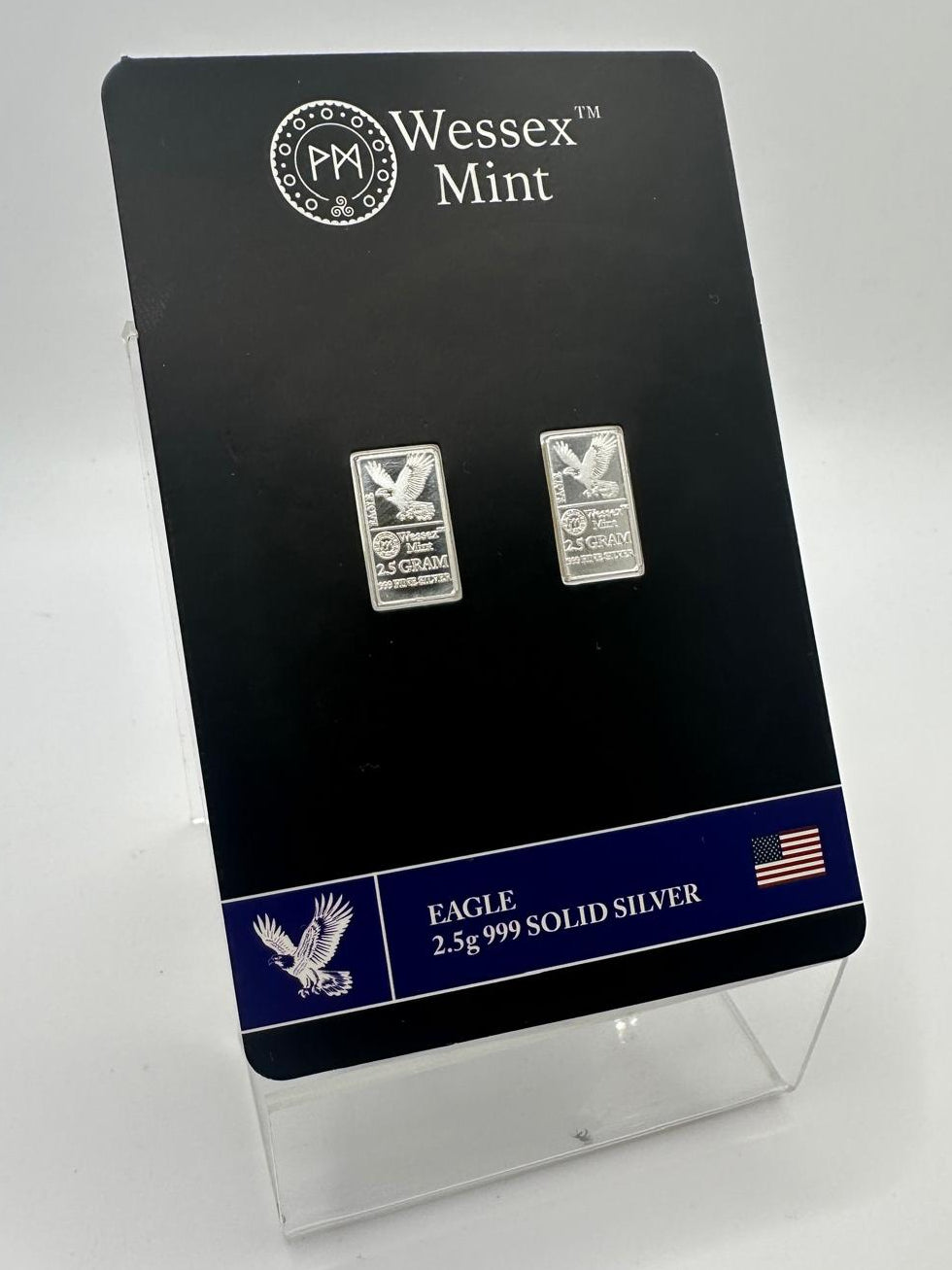 Wessex Mint 2x2.5g Silver Eagle Bars