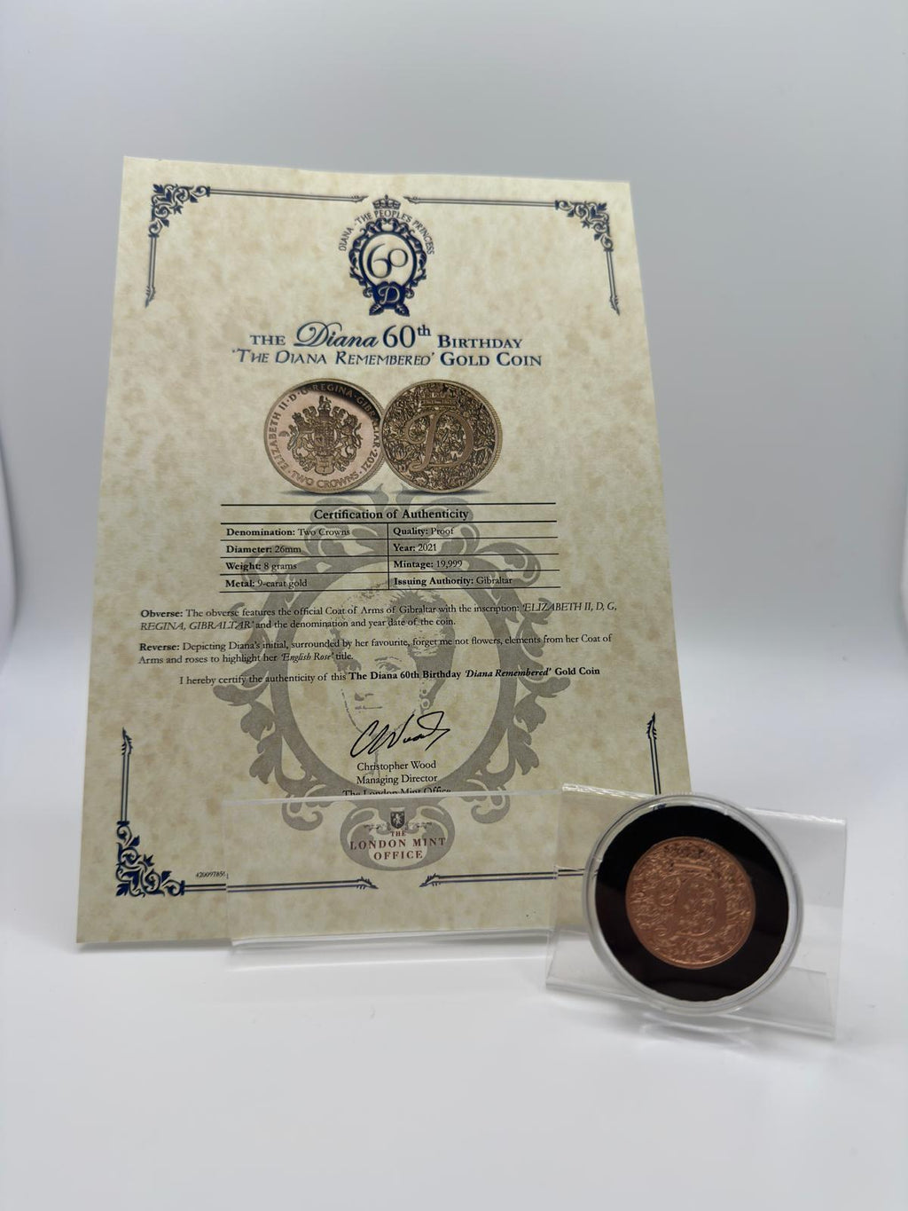 Princess Diana 9ct Commemorative Coin