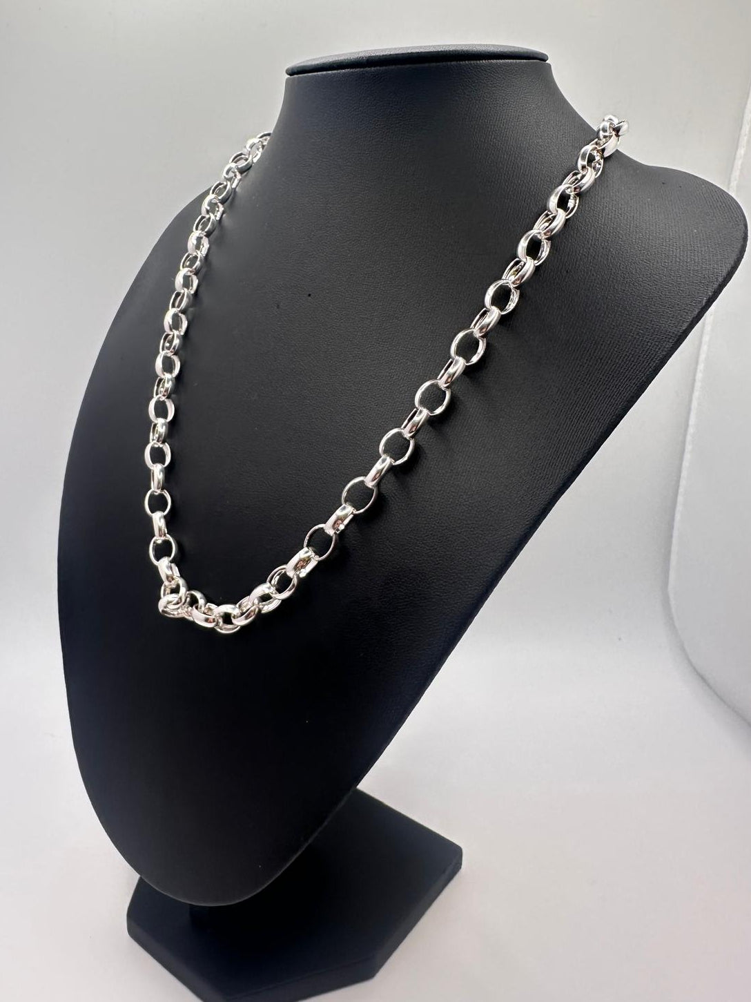 925, 34.00g Silver Belcher Link Chain