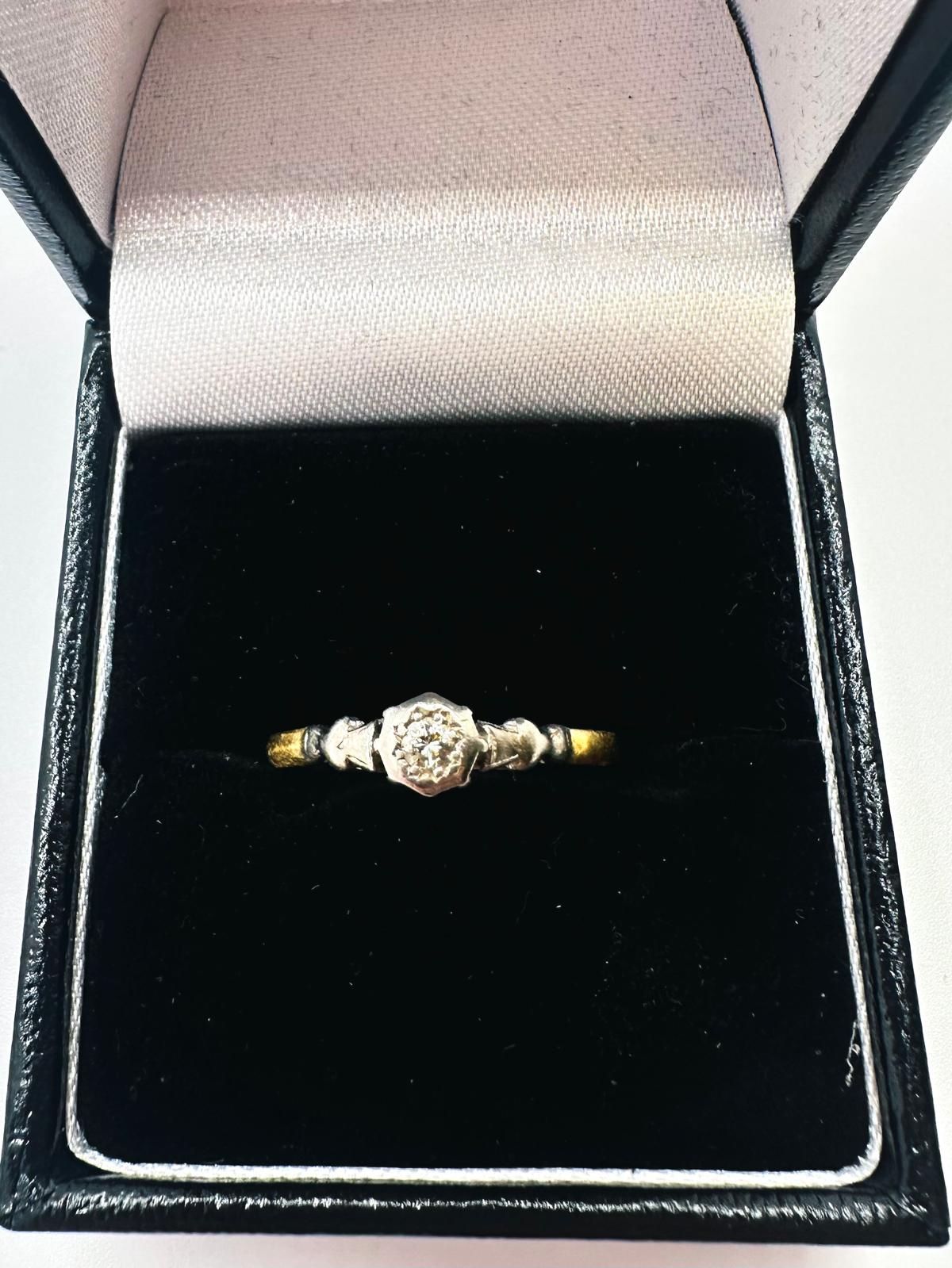18ct, Gold Ring, With Stone, 1.76g, Size N