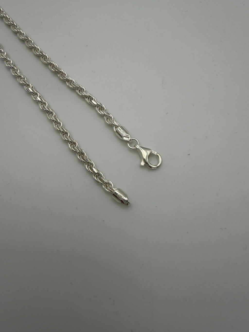 Sterling Silver 925 Rope Chain, 24”, 29.32g, Grade A