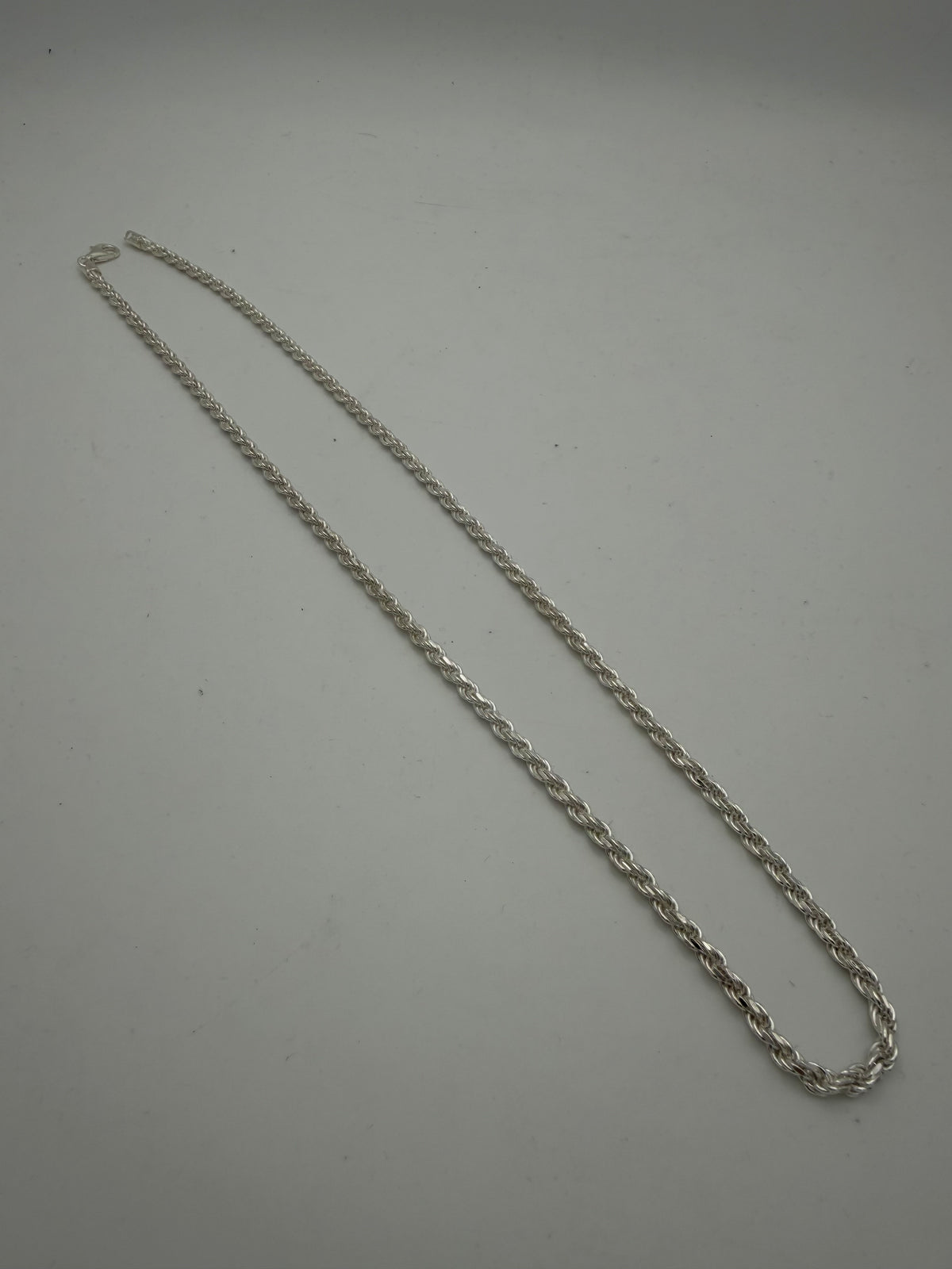 Sterling Silver 925 Rope Chain, 24”, 29.32g, Grade A